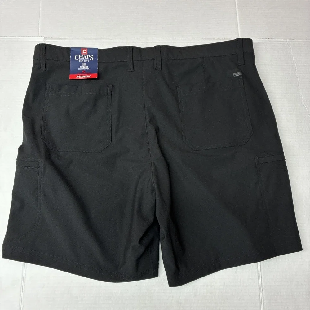 Chaps Everyday Performance Driwear Cargo Shorts Mens Size 40 Black 8